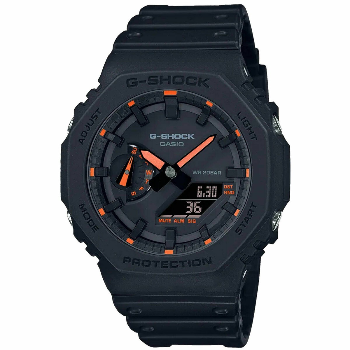 Casio G-Shock Carbon Core Guard Violet Accent Men's Watch GA-2100