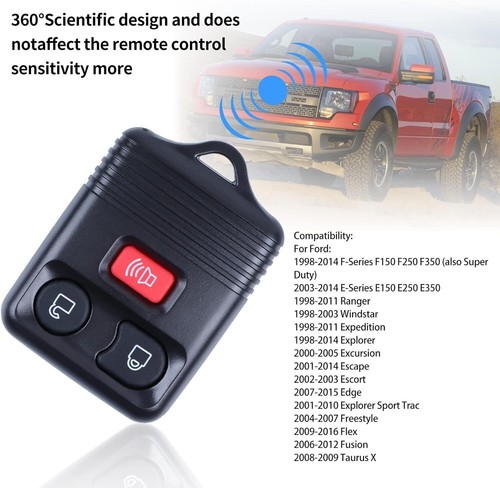 2X Replacement for Ford 99-13 E 150 250 350 450 550 Econoline Remote Car Key Fob - Picture 9 of 13