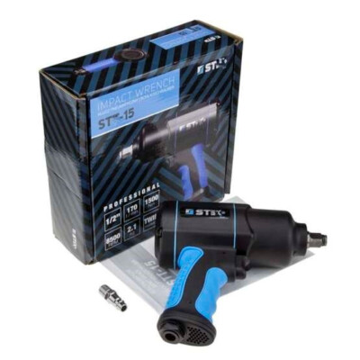 Clé Pneumatique STIX STT-17 1/2" - Visseuse à Choc 1700Nm Avec Mécanisme Twin Hammer, Idéale Atelier Auto Et Mécanique - Puissante Et Ergonomique