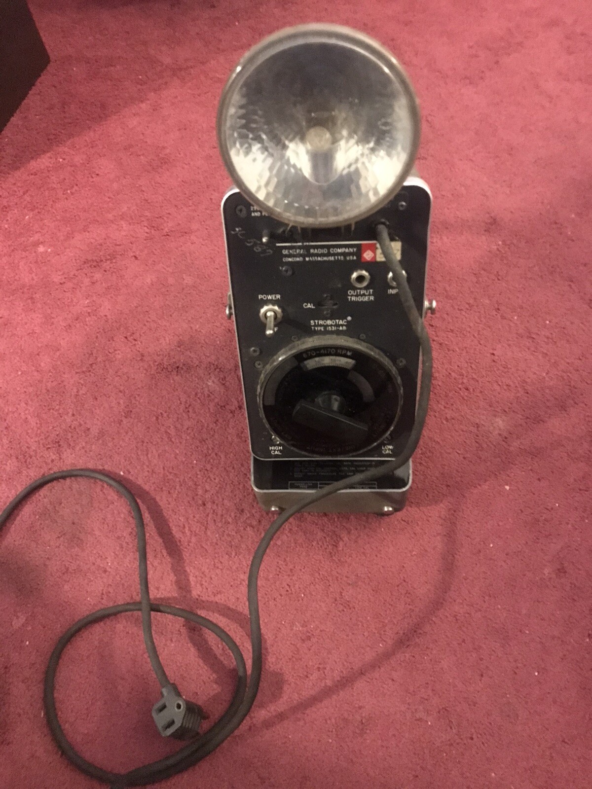 General Radio Strobotac Type 1531 AB Strobe Light Tachometer