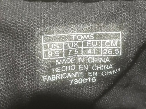 Toms Camila 730515 schwarzes Wildleder Damengröße 9,5 - Bild 10 von 10