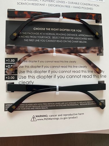 JESSICA SIMPSON 3er Pack ECKIGE DICKE SCHILDPATT, TIER, SCHWARZ Lesebrille +2,50 - Bild 5 von 5