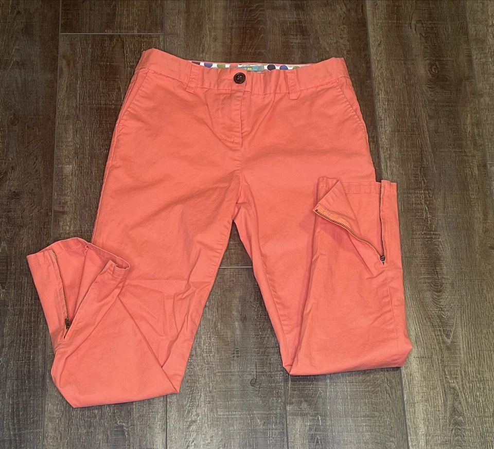 BODEN Womens Coral Classic Chino Pants Zipper Ankle Mid Rise Sz US 4R UK 8R - Image 3 of 4