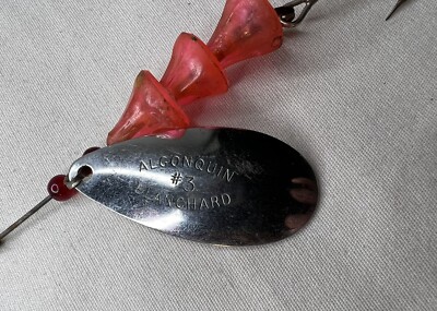 Vintage Algonquin Blanchard #3 Fishing Lure Spinner W/ Pink Beads | eBay Vintage Algonquin Blanchard #3 Fishing Lure Spinner W/ Pink Beads | eBay