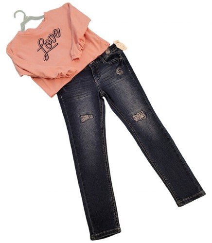 GIRLS Jeans & Top SIZE 8 Top (Pre-owned) & PANTS Size 7-8 NEW WITH TAGS - Picture 11 of 12