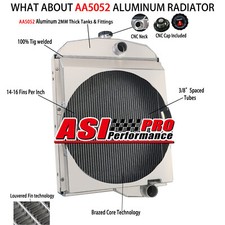 #163342AA 3-CORE ALUMINUM RADIATOR FITS OLIVER 1550 1555 1600 1650 1655 163342AS