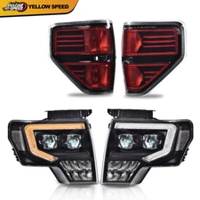 LED DRL Projector Headlights Rear Tail Light Lamp Fit For 2009-2014 Ford F-150