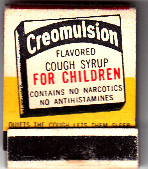 Vintage Full Matchbook CREOMULSION COUGH SYRUP FOR CHILDREN AD. eBay
