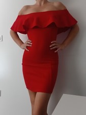 Mini red dress for party night out date night size S