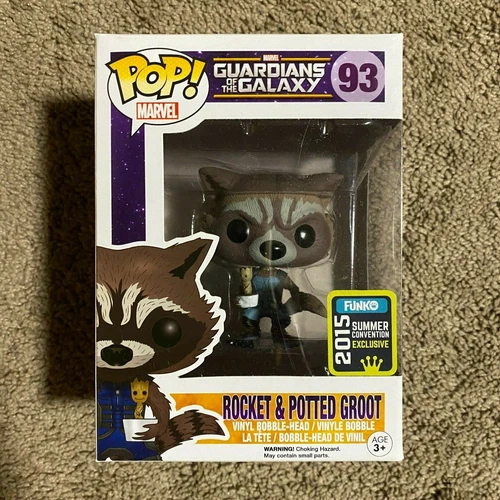 Funko Pop! SDCC 2015 Guardians of the Galaxy Rocket Raccoon and Potted Groot #93
