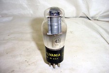 Sylvania Type 43 Vacuum Tube tested 88 