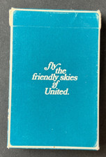 Vintage United Airlines Fly the Friendly Skies Bridge-Sized Playing Cards