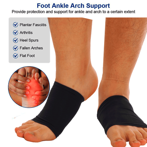 Compression Arch Support Plantar Fasciitis Gel Pad Brace Sleeve Ankle Foot Wrap - Picture 5 of 19