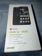 Motorola Moto G 2025 Black Cricket Wireless 50MP Dolby Atmos 6.7" Display 128GB