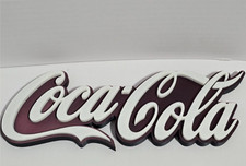Coca-Cola Script Logo Sign 3D Printed Wall Art Decor Collectible Red White
