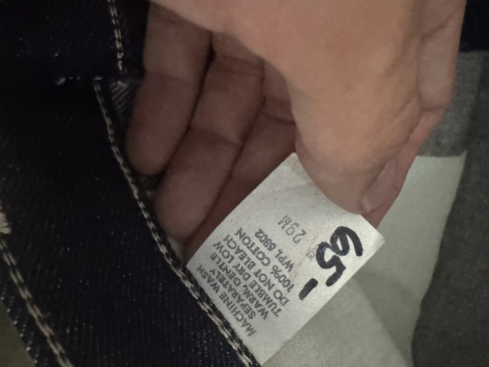 Vintage Rare 1970s Liberty Carpenter Pants NOS DEADSTOCK Dark Raw Denim 30x32 - Image 4 of 4