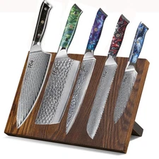 6x TURWHO Kitchen Chef Knife Japan VG10 Damascus Steel Nakiri Slicing Knife Set