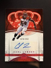 2017 Panini Preferred Crown Royale Rookie Auto Pink /350 Carl Lawson #6 Auto RC