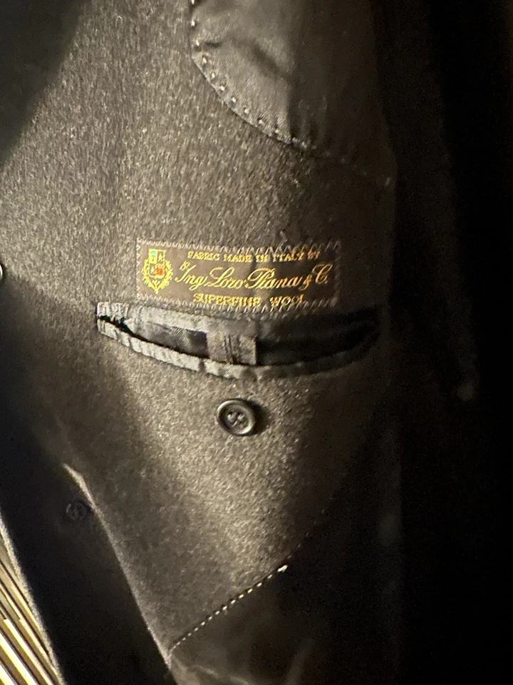 Loro Piana Barney’s Coat Size 56 Men's Black - Image 2 of 4