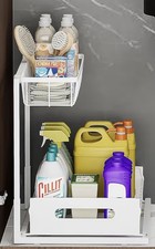 Under Sink Organizer 2 Tier NEW Storage Ceetug Slide Out Cabinet Organizer