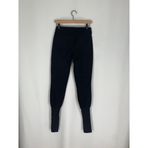 L'agence Black Glitter Denim Jeans Ribbed Knit Bottom Womens 25 New - Picture 7 of 9