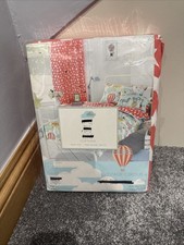 LITTLE BIG CLOUD LINED KIDS STARS PAIR EYELET RING TOP CURTAINS  168 x 183cm NEW