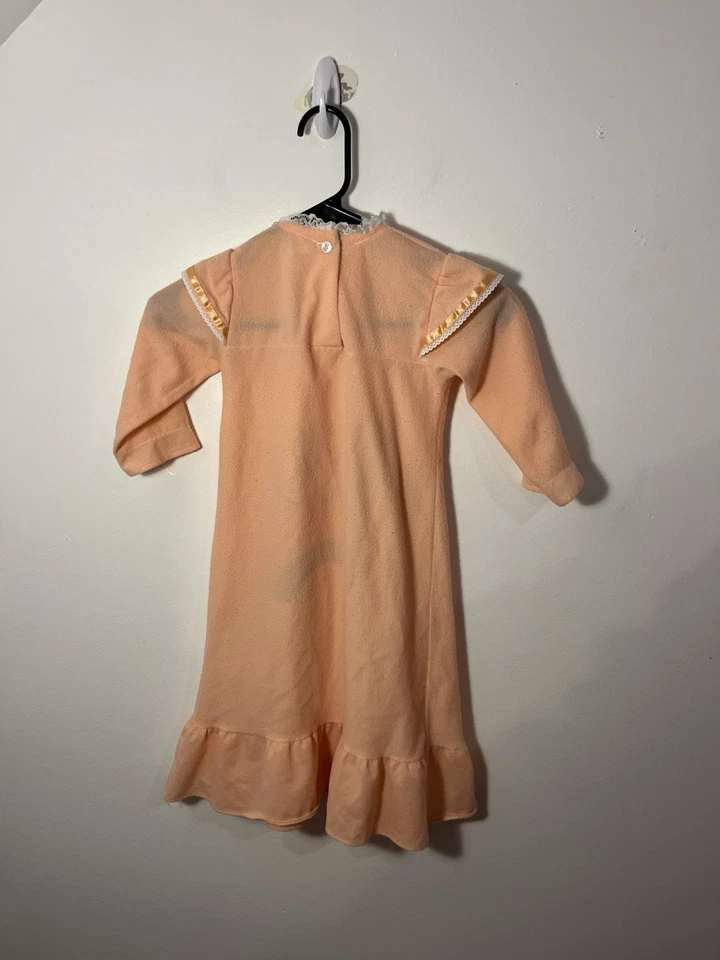 Vestido de Dormir Brite Arco Iris Años 80 Vintage Niñas Talla 4T Rosa Foto 2 de 3