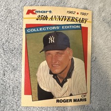 Topps Roger Maris #7 New York Yankees MLB Baseball 1987 Kmart 25th Anniversary