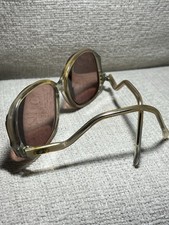 Vintage 70  s Chateau Stele Sunglasses Frame Champagne Oversized Prescription