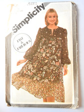 Simplicity 5161 sewing pattern Smock Dress Sz 14 Cottage Core  NEW UNCUT