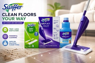 Swiffer Bodenwischer Wischmop Starter-Set Dry + Wet Wisch-Set - XXL Sparpack