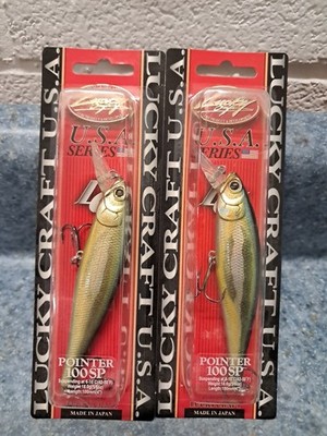 2 LUCKY CRAFT Pointer 100 OGs 5/8oz  100mm Luckycraft Suspending Jerkbait Rare!
