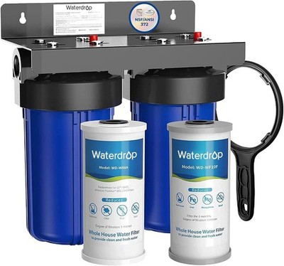 Waterdrop Whole House Water Filter System, Reduce Iron & Manganese