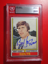 Bert Jones Beckett Slabbed Signed Topps Rookie Card Authentic W/76 MVP- 10 Auto. rookie card picture