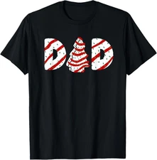 Christmas Tree Cake Matching Family Party Pajama Dad T-Shirt