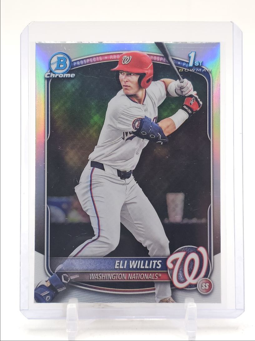 ELI WILLITS 2025 BOWMAN CHROME DRAFT 1ST REFRACTOR NATIONALS Q3646