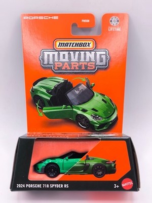 MATCHBOX MOVING PARTS MBX 2024 PORSCHE 718 SPYDER RS GREEN 27/50