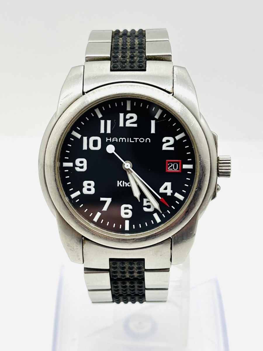 Exc+5] Hamilton Khaki 6309 40mm Black Dial Date Quartz Men's Watch