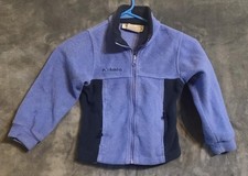 Columbia Girls Full Zip Fleece Jacket - Blue - Size XXS 4/5 4 5