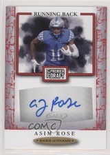 2021 Sage Premier Draft Auto Red Asim Rose Jr #A168 Auto 0o6v
