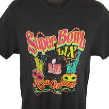 Super Bowl LIX T Shirt Mens Size Small Black 2025 New Orleans Eagles Vs Chiefs