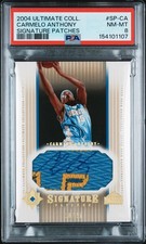 2004 ULTIMATE COLLECTION SIG PATCHES #SP-CA CARMELO ANTHONY 18/25 PSA 8 AUTO