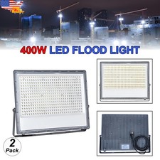 2Pack 400W 48000Lm Led Flood Light Outdoor Lighting Led Garden Yard Lights 6500K