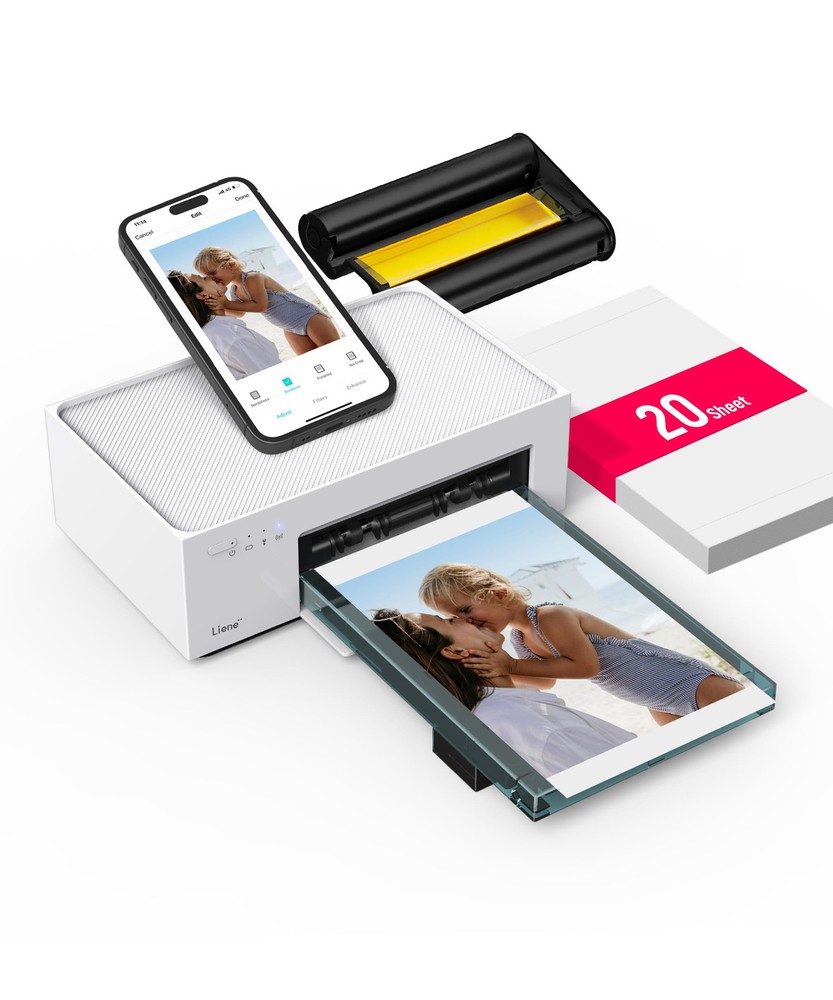 4x6 Wi-Fi Photo Printer with 20 Sheets Full-Color Instant Printing for iPhone