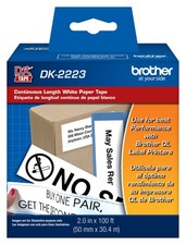 Brother DK2223 - White Continuous Length Paper Tape DK2223