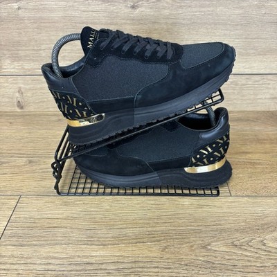 Mallet Schuhe Unisex Größe UK 5 Popham Lux Runner Schwarz Gold Sneaker