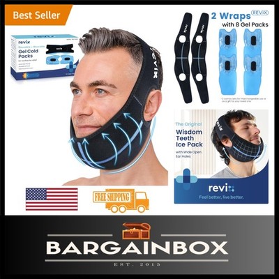 Pain Relief Head Wrap for Wisdom Teeth - Adjustable Gel Packs & Ear Cutouts
