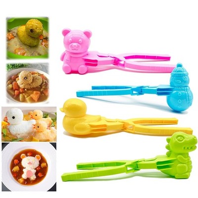 Duck Rice Moold DIY Schneeball Maker Bento Zubehör mit Griff für Kinder