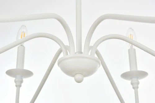 Elegant Lighting Rohan Collection 6 Light Chandelier 36InD x 19InH - Picture 3 of 3