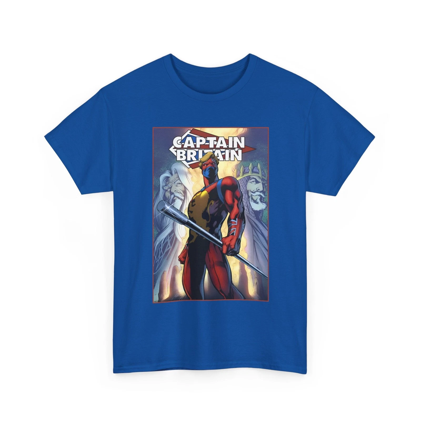 Captain Britain T-Shirt - Alan Davis Art - Excalibur Leader - Marvel Comics